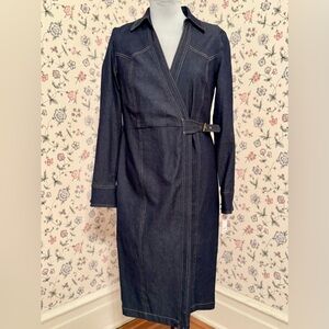Shelby & Palmer Dark Denim Wrap Dress